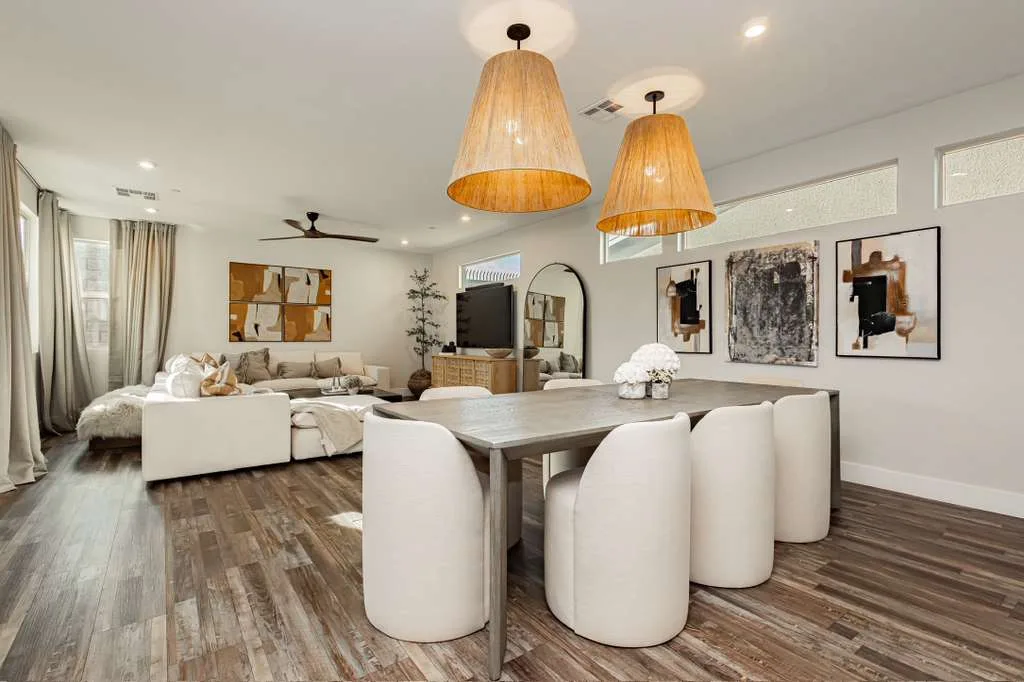 Warm and inviting living space at Harmony House