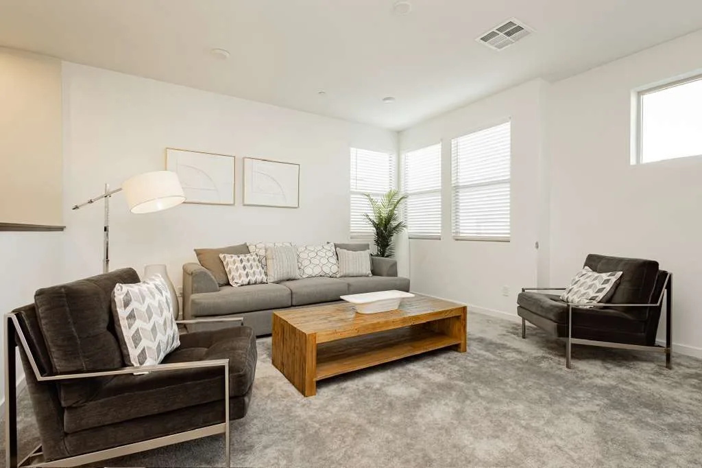 Warm living room at Harmony House residential care home